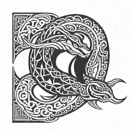 Polynesian Ouroboros Snake
