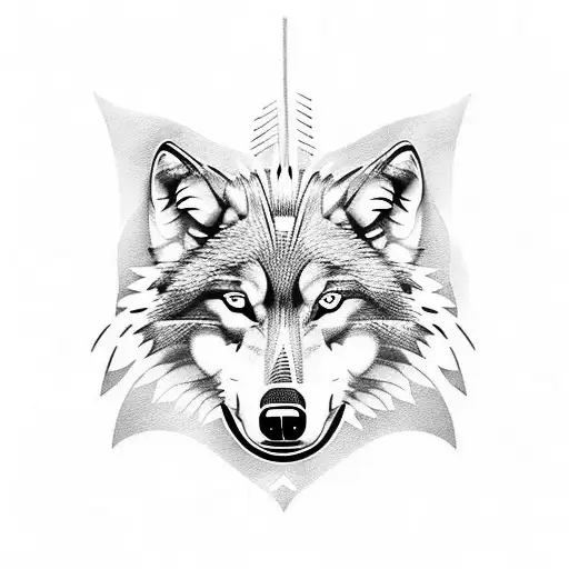 Wolf With Treble Clef Behind