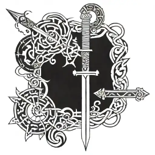 Thin Sword With Chains