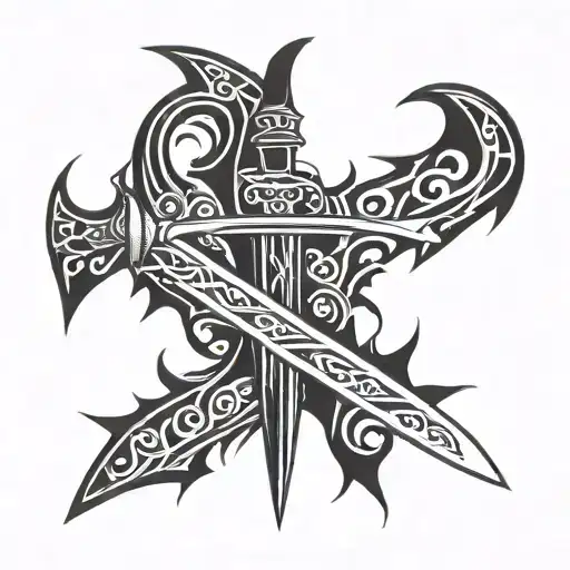 Thin Sword With Bats