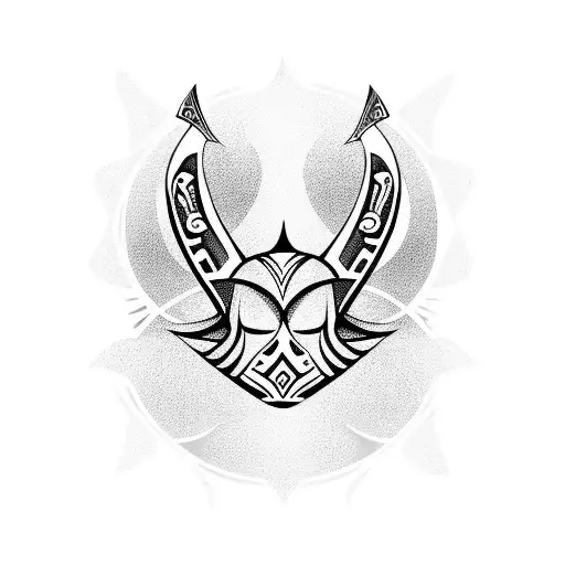 Tribal Tattoo Of Aquarius And Aries