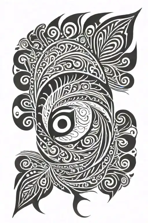 Peacock Feather Intertwined