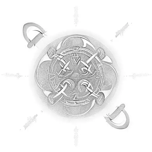 Round Raven Celtic Knot