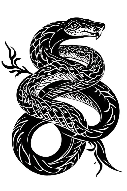 Spiritual Awakening With Snake Wrapped