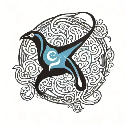 Blue The Morrigan Triskele Symbol