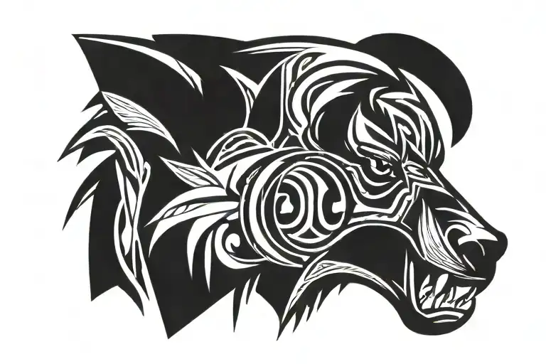 Side Bear Head Roaring