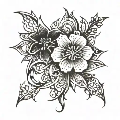 Birth Flower Intertwined
