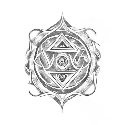 Triskele With Hourglass Inside