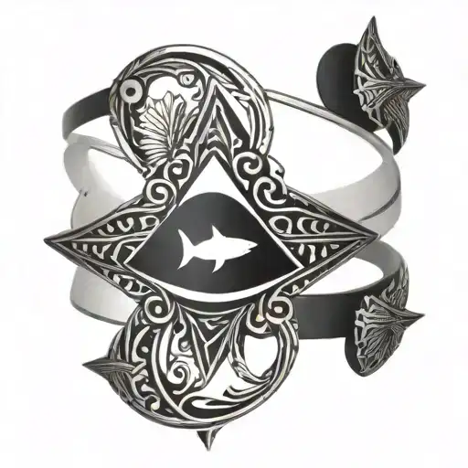 Shark Teeth Bracelet Simple Avec Fleur Epinee