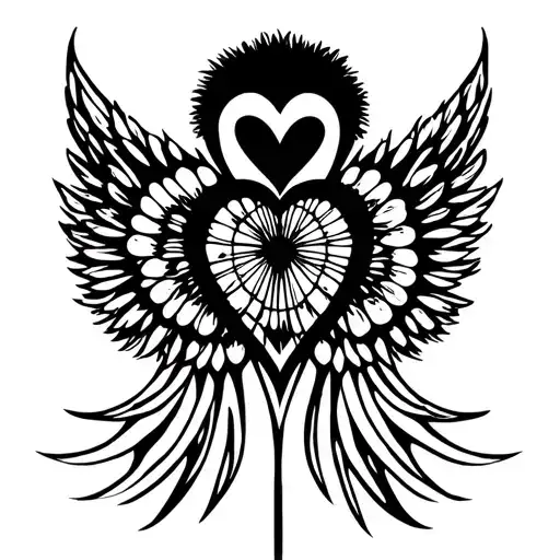 Heart Dandelion Wings
