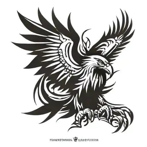 Eagle With Wings Spread