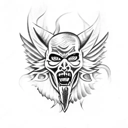 Angels And Demons With Fire Tattoo