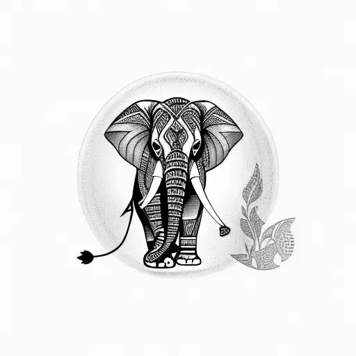 Elephant Happy Clear Lines