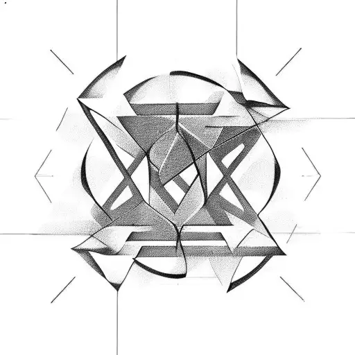 Linework Minimalistic Geometric Shapes With Dna