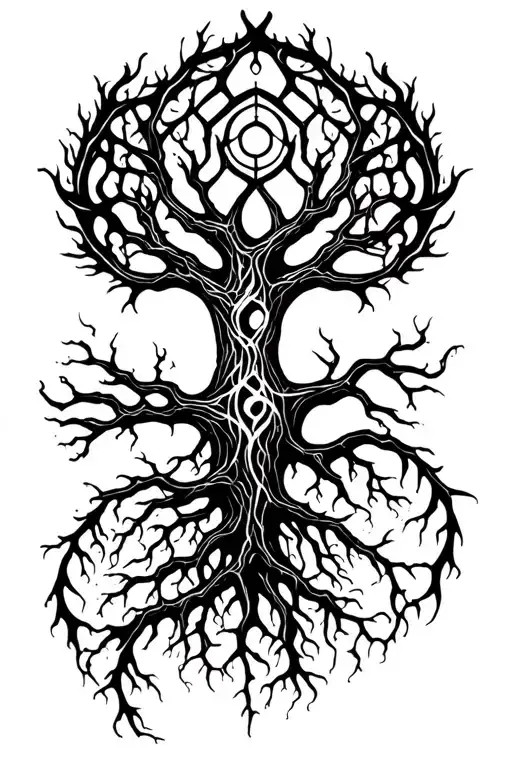 Web Of Wyrd And Yggdrasil Tree Root