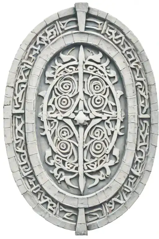 Crakedwall And The Devis Inside From A Roman Coloseum With The Tribal Design