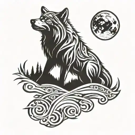 Wolf Howling At The Moon