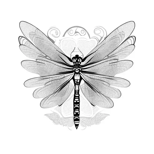 Dragonfly With Monarch Butterfly Wings Instead Of The Dragonfly's Wings