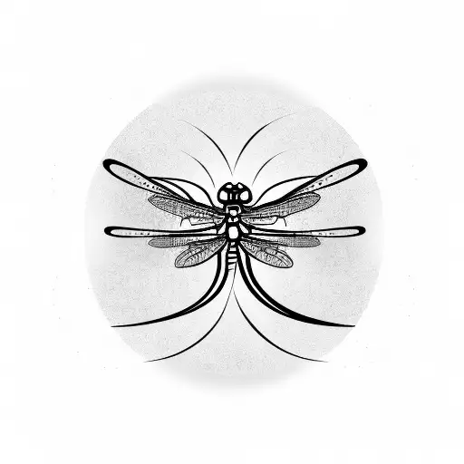 Dragonfly With Energy Waves