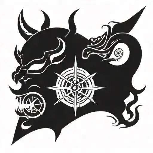 Oni Mask And Compass