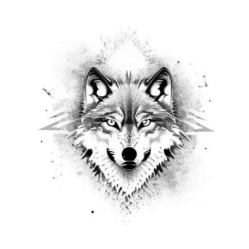 Wolf With Tree Of Life