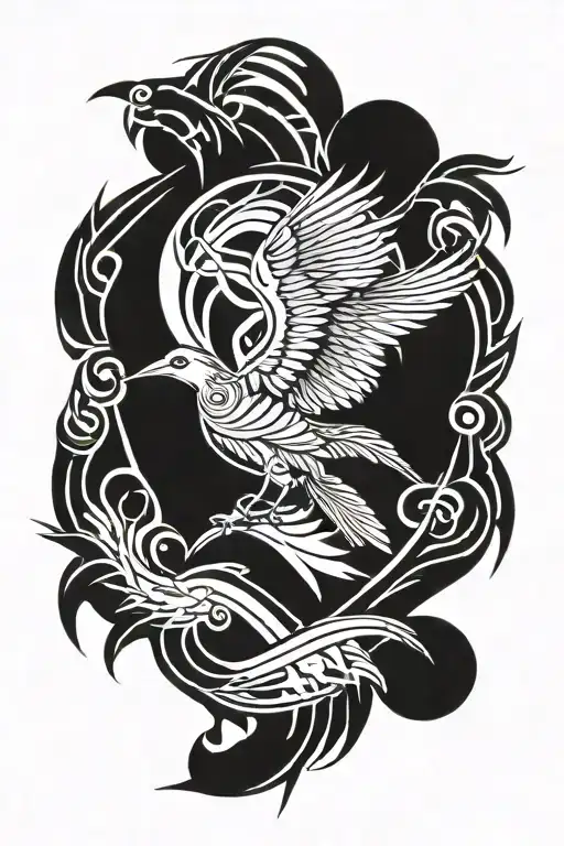 Native Alaskan Crane Flying