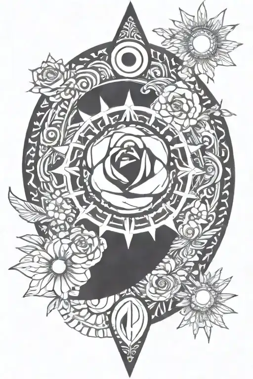 That Also Has Waves Inside And A Rose