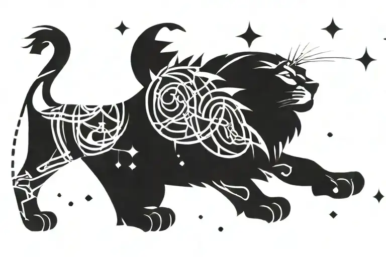 Lion And Star Constellation