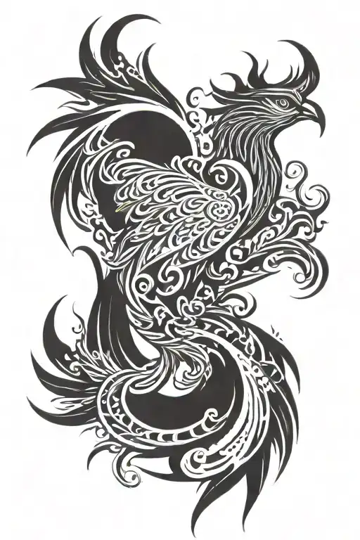 Phoenix On Forearm Half Sleeve