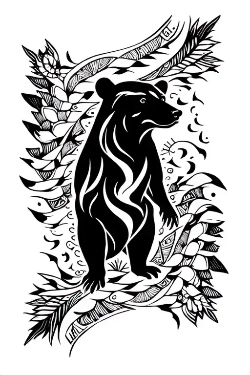 Bear Tattoo On The