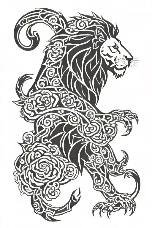 Roses Lion Chain Wrapped