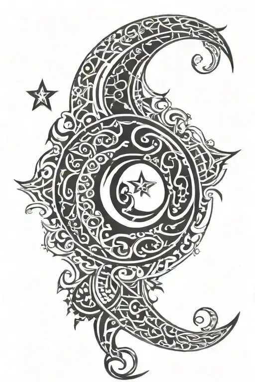 Islam Moon And Crescent