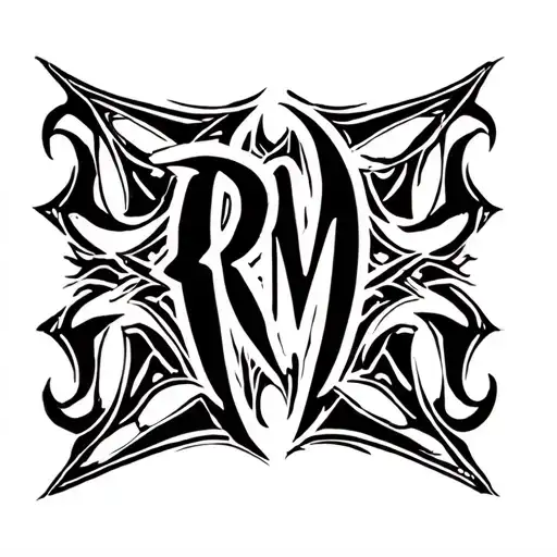 Car Door With Initals R M On Window