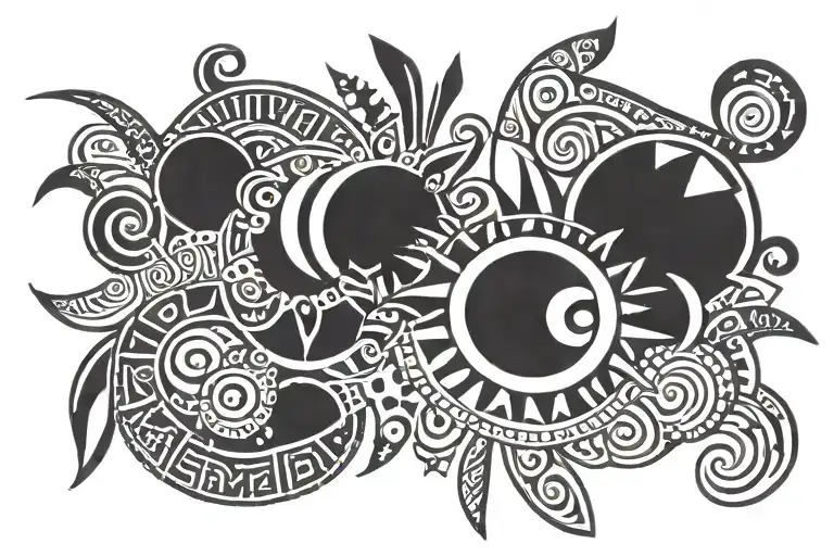 Taino Symbols To Create A Band Incorporating The Sun Into The Design