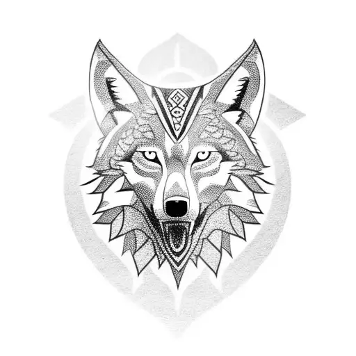 Tribal Wolf Full Body
