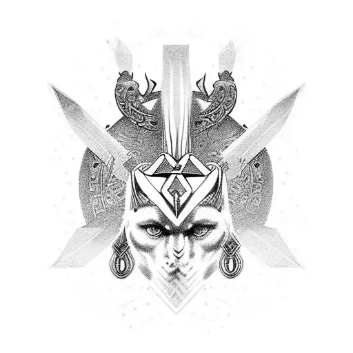 Gates Of Valhalla With Odin And Freyja