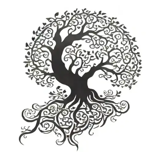 Tree Of Life With Roots Sleeve