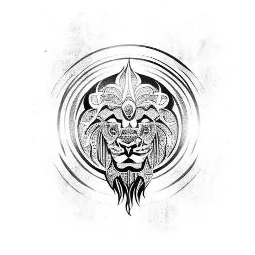 Tribal Sun Lion