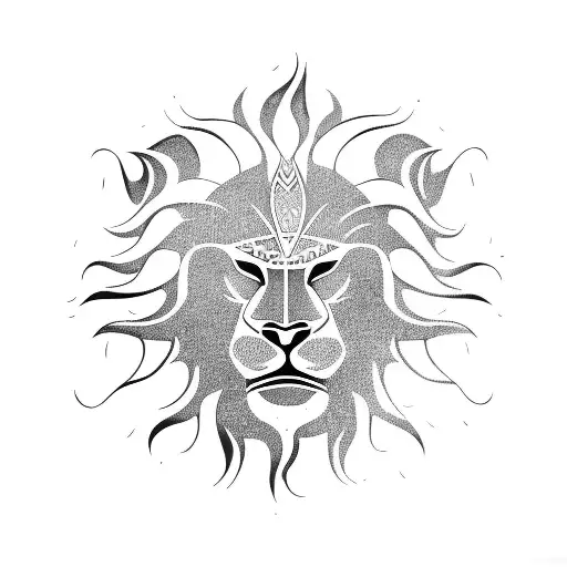 Tribal Sun Lion