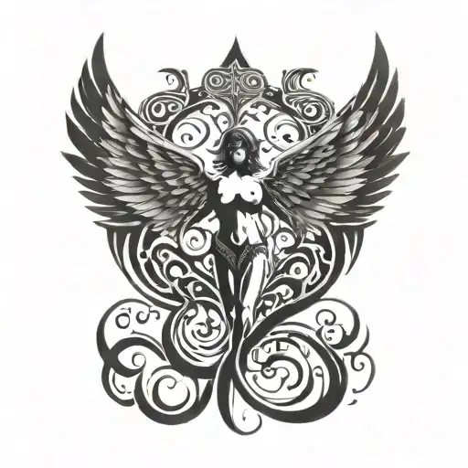 Angel Good Vs Evil Wings Spread