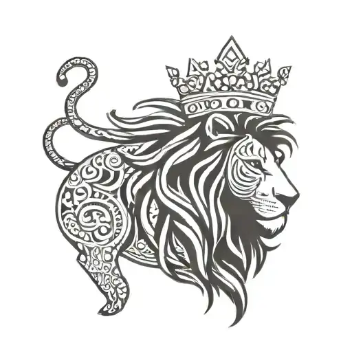 Lion Wearing A Crown