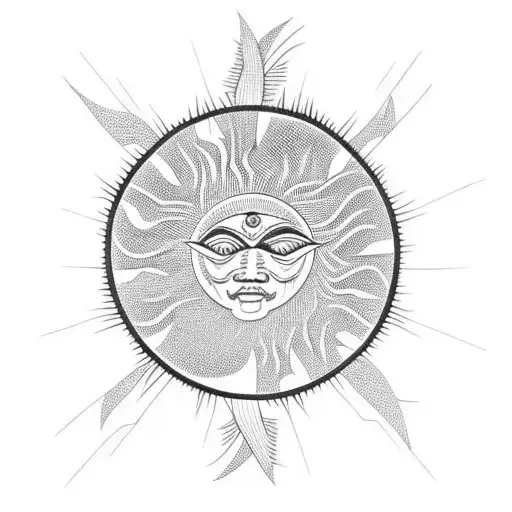 Filipino Sun And Cedar Tree