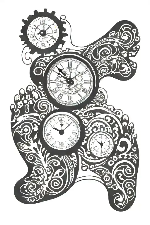 Baby Feet With Clock Embedded