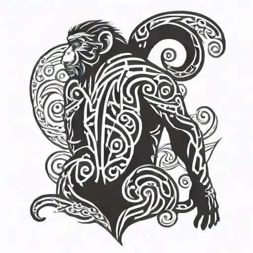 Cybersigilism Upper Back Monkey