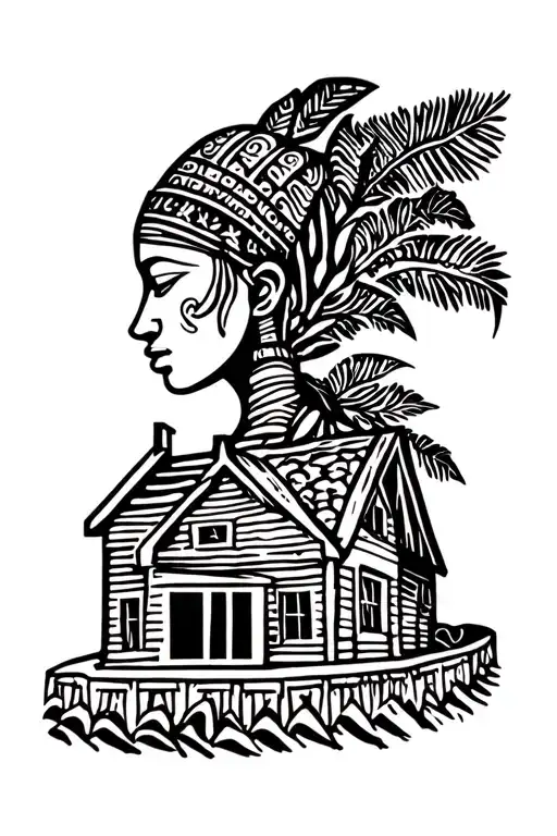 Feminism Symbol Owning Male Slave Plantation House