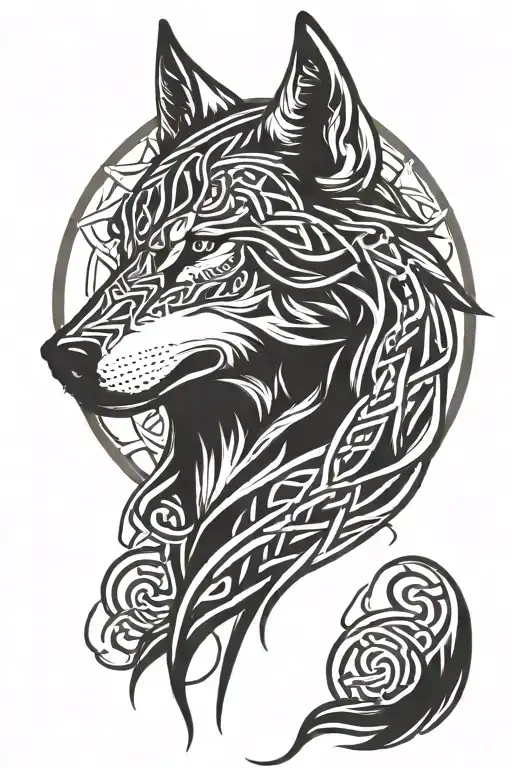 Wolf Celtic Knot