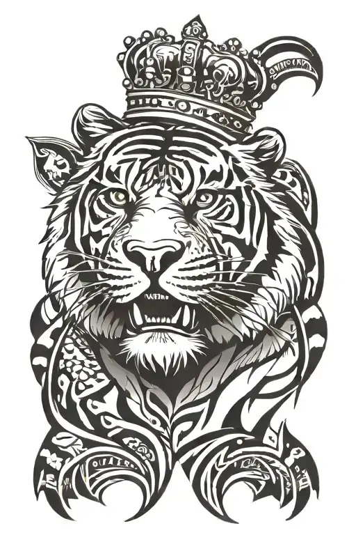 Tiger Wearing Crown