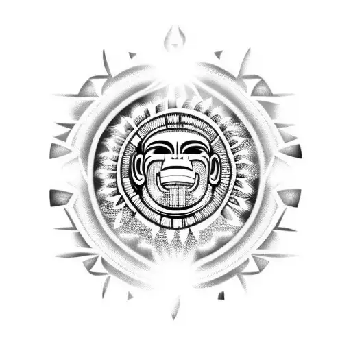 Taino Sun With Flare