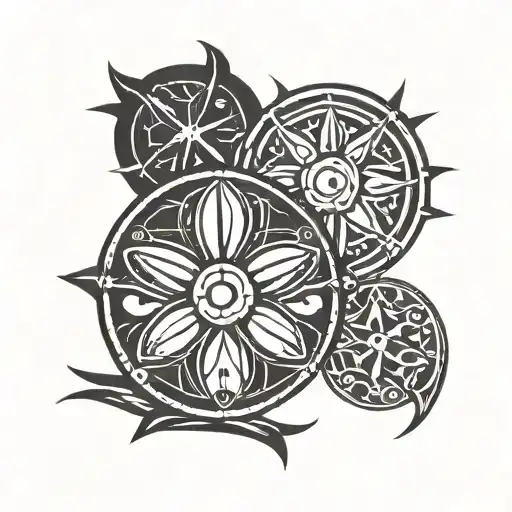 Sand Dollar And Zia Symbol