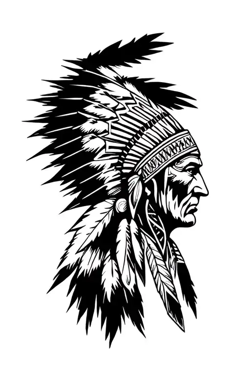 Indian Chief Headress Facing East
